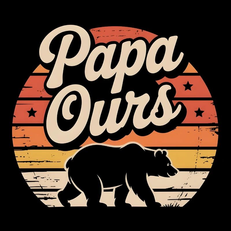 Papa Ours au coucher soleil
