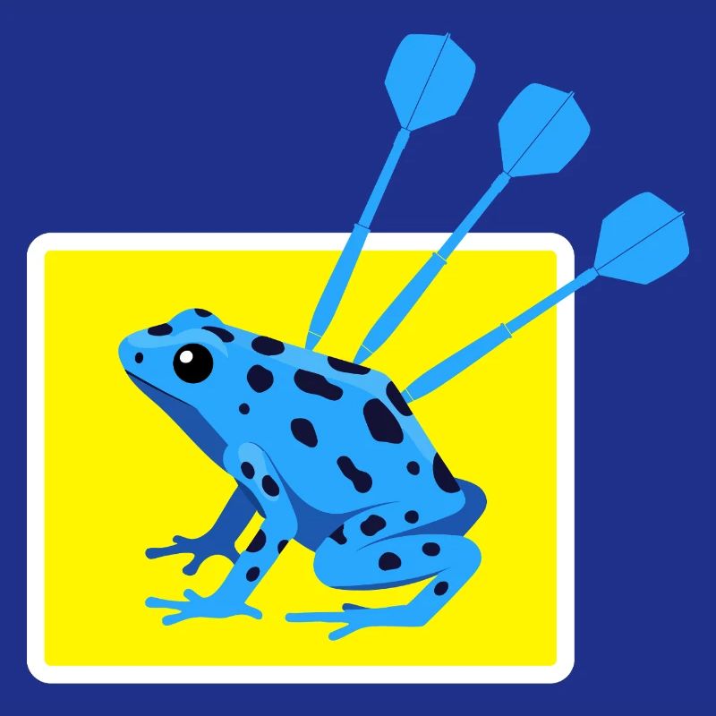 Conception amusante de fléchettes et de grenouilles
