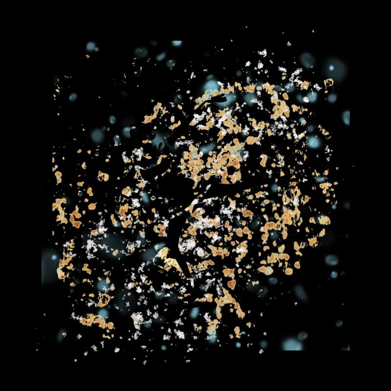 Läufer mit goldenen und himmelblauen Glitzern