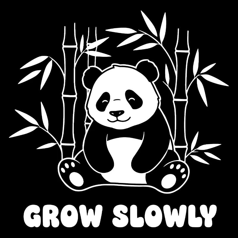Panda in the Bamboo Forest – Grow Slowly