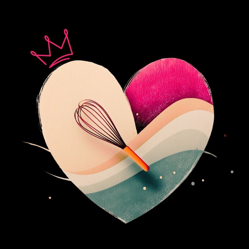 Heart with Crown - Baking