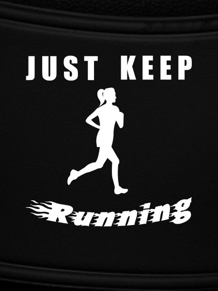 Just Keep Running – Läuferin Silhouette