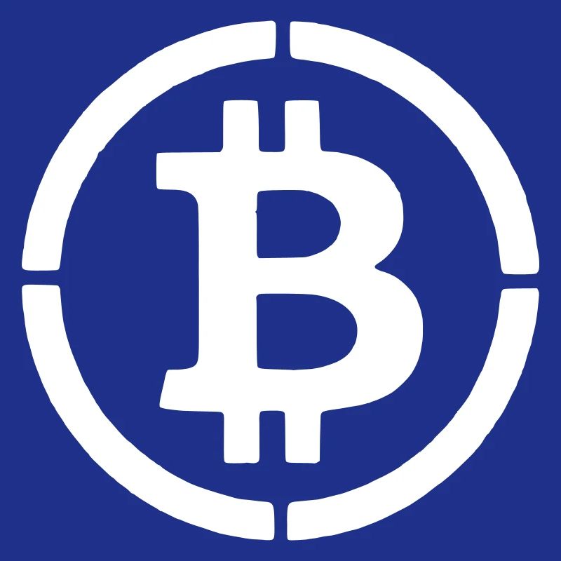 Bitcoin Logo B Symbol Stencil Vector