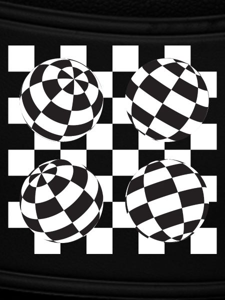 Spherical Checkered Illusion