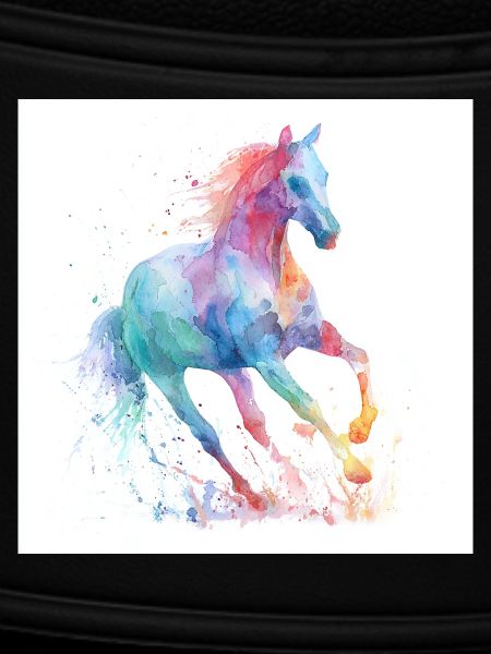 Regenbogen-Aquarellpferd