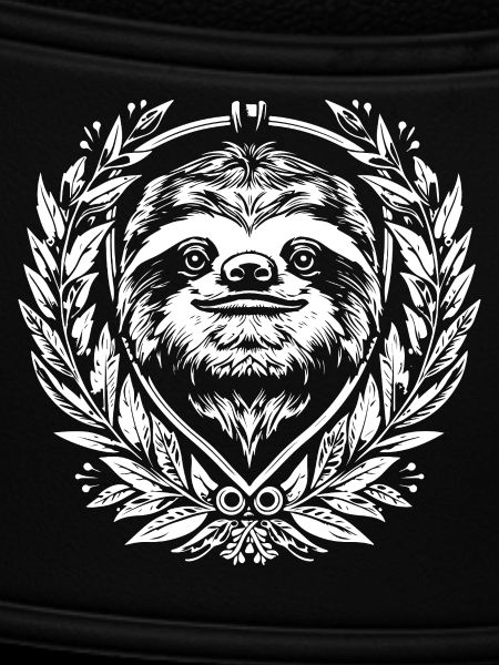 Sloth in laurel wreath