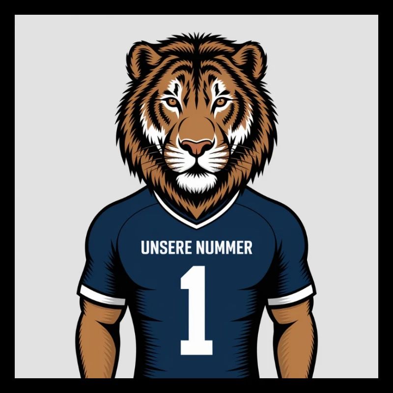 Tiger Maskottchen Jersey Druck