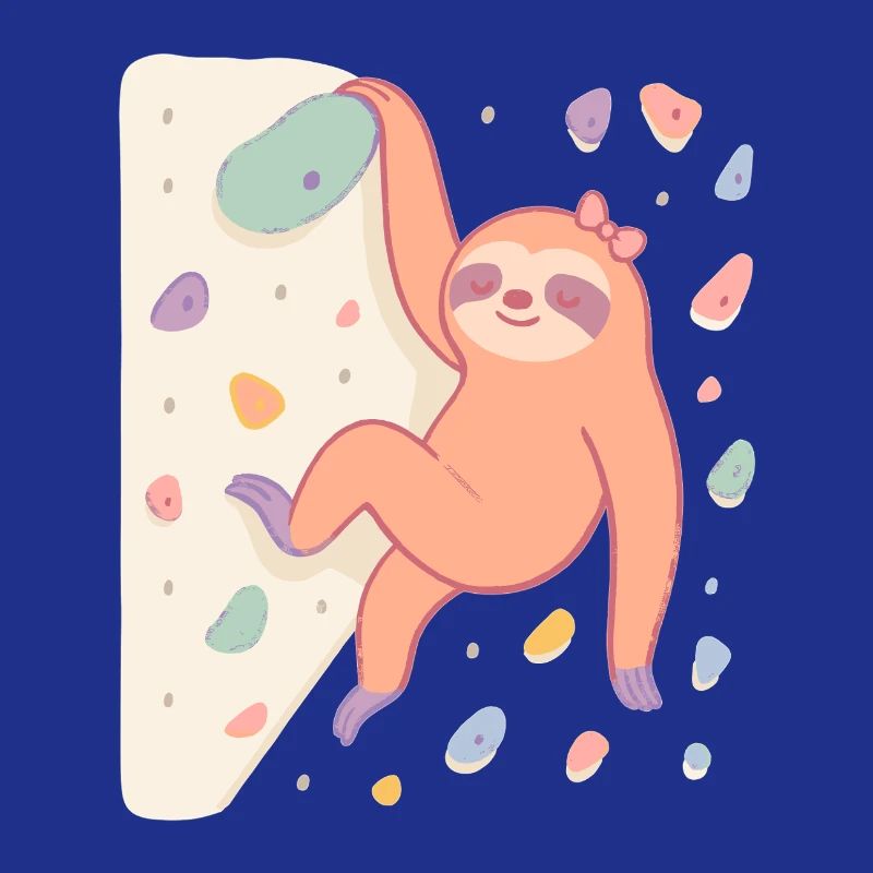 Boulder sloth for women and climbing fans