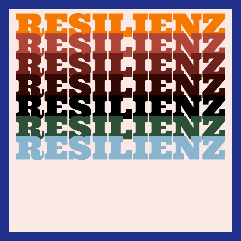 Typographie en impression colorée Resilience