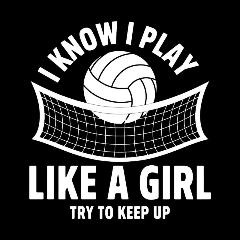 Citation de joue comme une fille de volley-ball