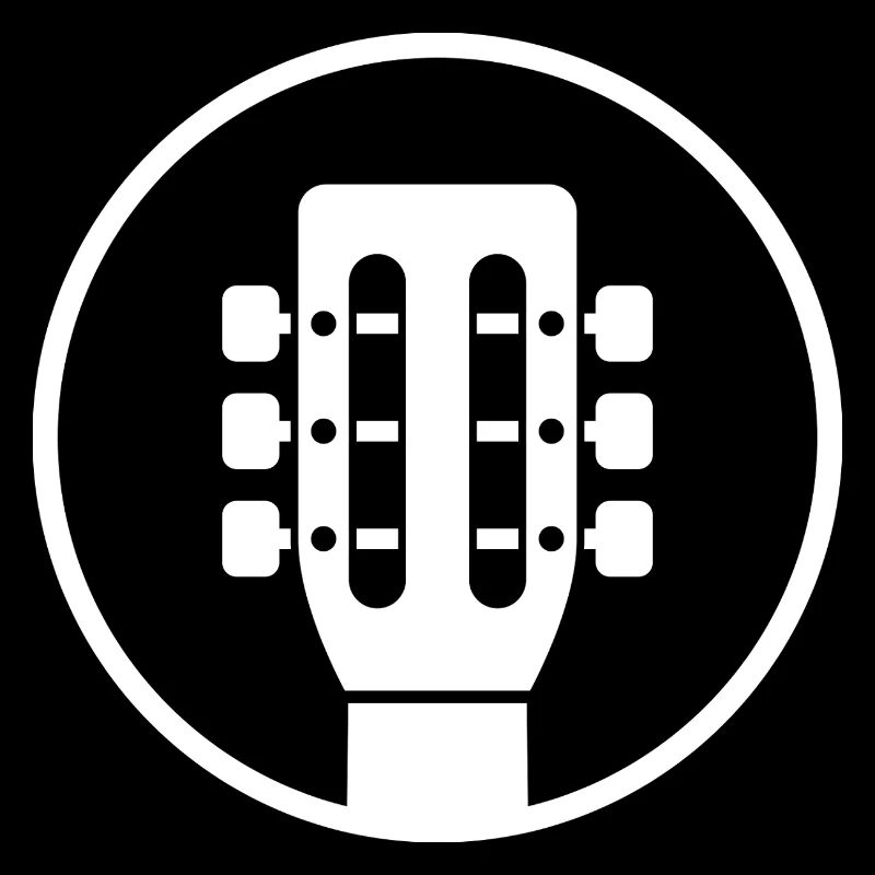 Gitarrenkopf-Emblem