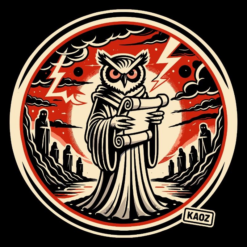 Clever Owl with Letter