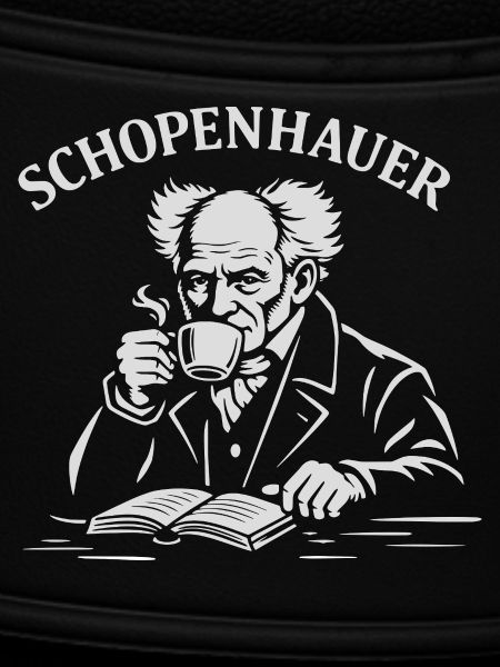 Arthur Schopenhauer trinkt Kaffee