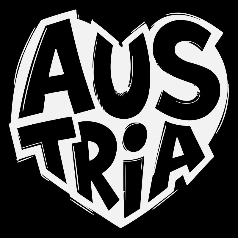 Austria, Austria Heart Logo Vintage