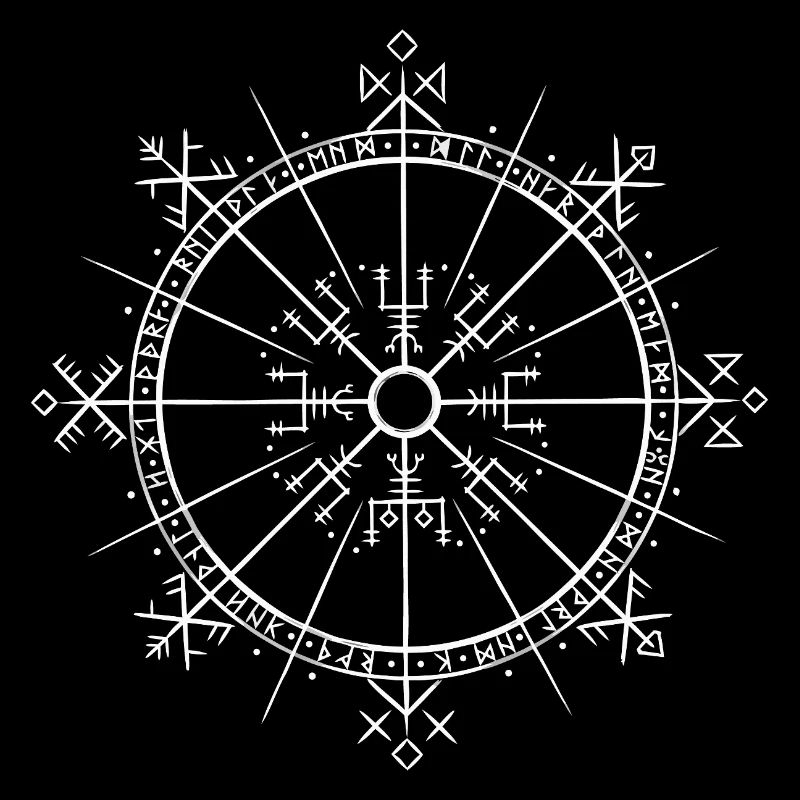 Vegvisir 9 Worlds Runes - Germanic Vikings