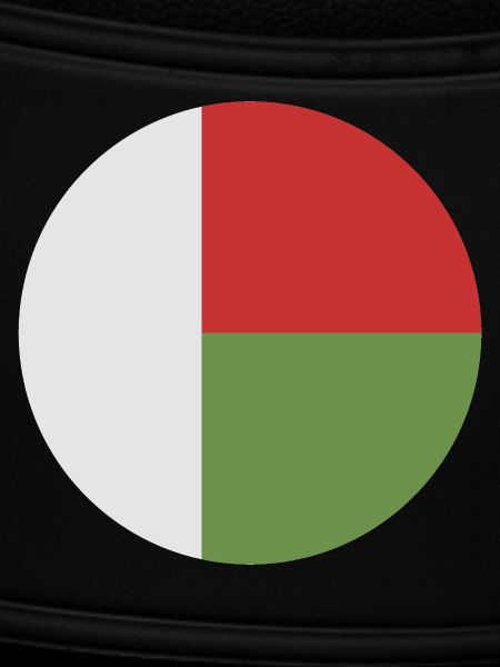 Runde Madagaskar-Flagge