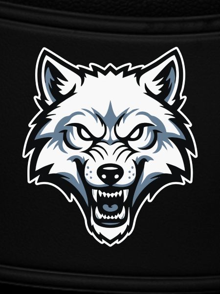 Wild Arctic White Wolf Maskottchen-Maskottchen-Logo