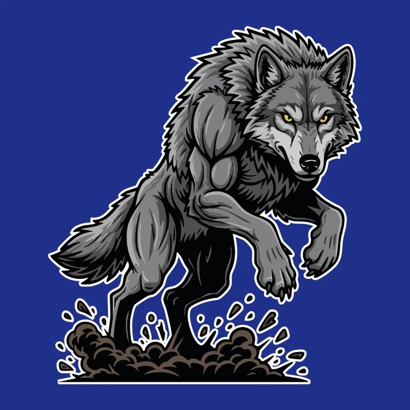 Werwolf Mighty Racing Maskottchen Wolf