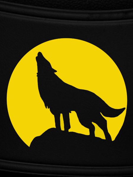 Moon Silhouette Wolf Howl