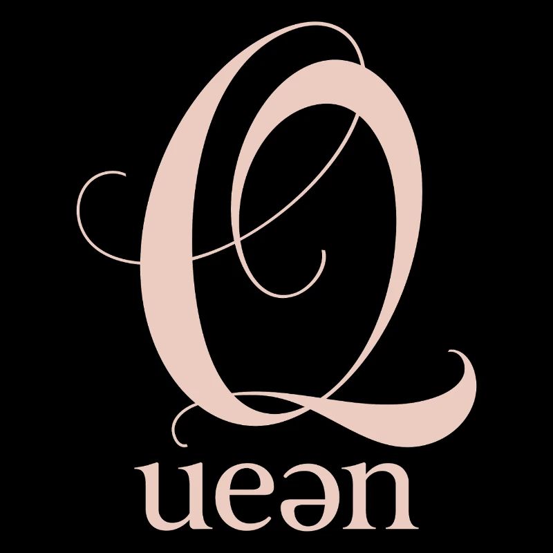 Q Königin Monogramm Schrift