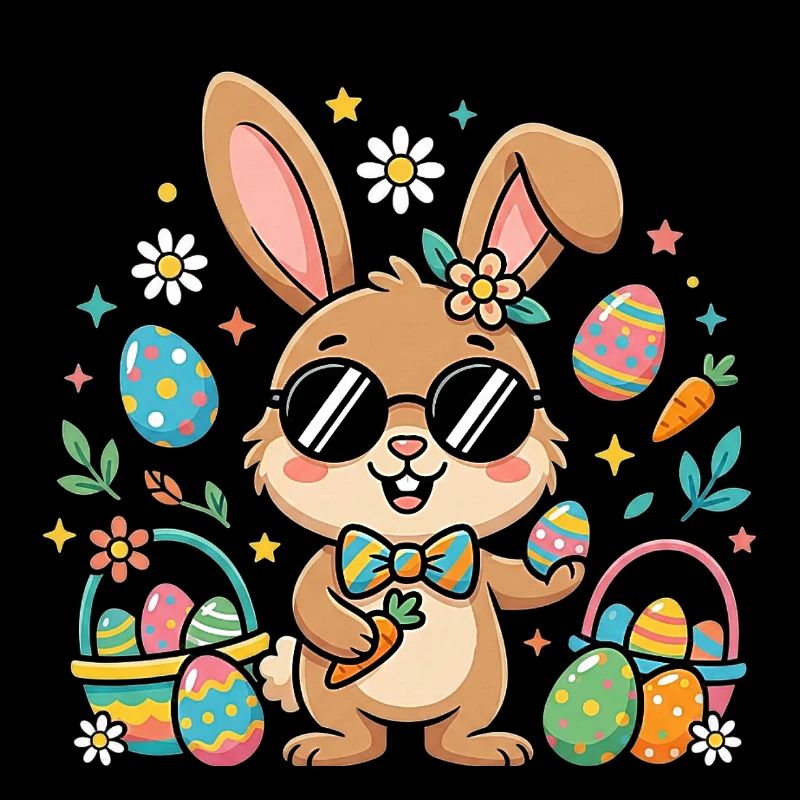 Frohe Ostern Cooler Hase