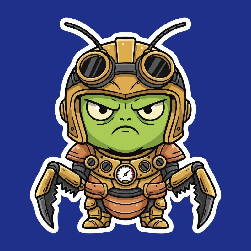 Locust Engineer Steampunk Armor Brass