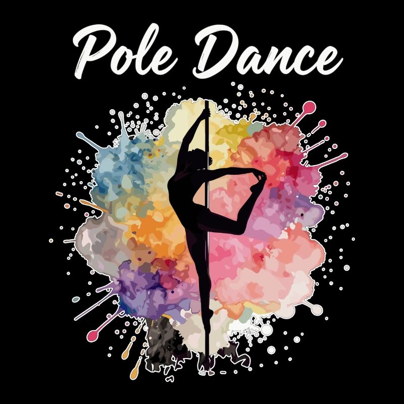Pole Dance Silhouette – Watercolor Art Design