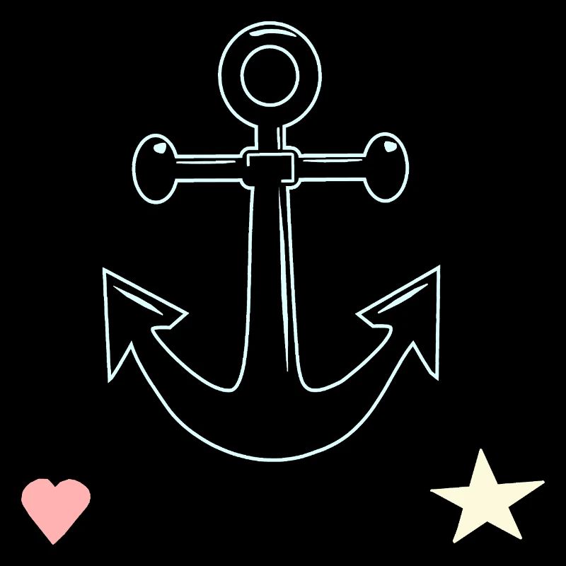 Ankerlinien Motiv Herz Stern