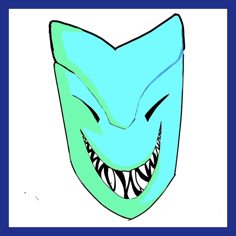 Smiling mask in gradient
