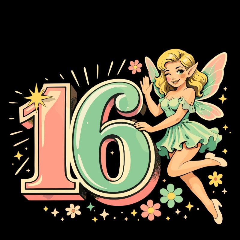 Retro Elfe 16 – Vintage Werbeprint in Pastell
