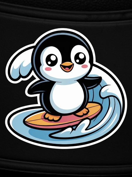 Cute Penguin Surfer 