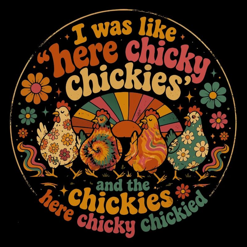 Hennenhumor Retro Groovy Farmer Geschenk