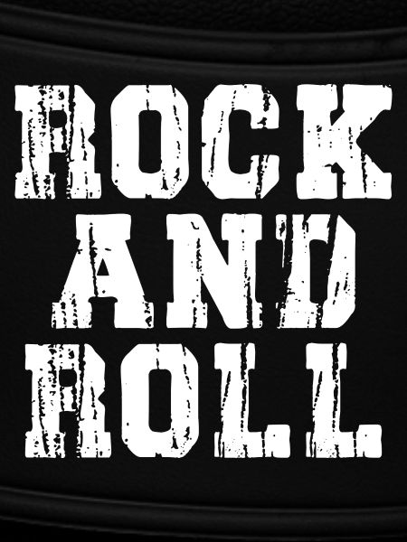 Rock'n'Roll Distressed Text Logo