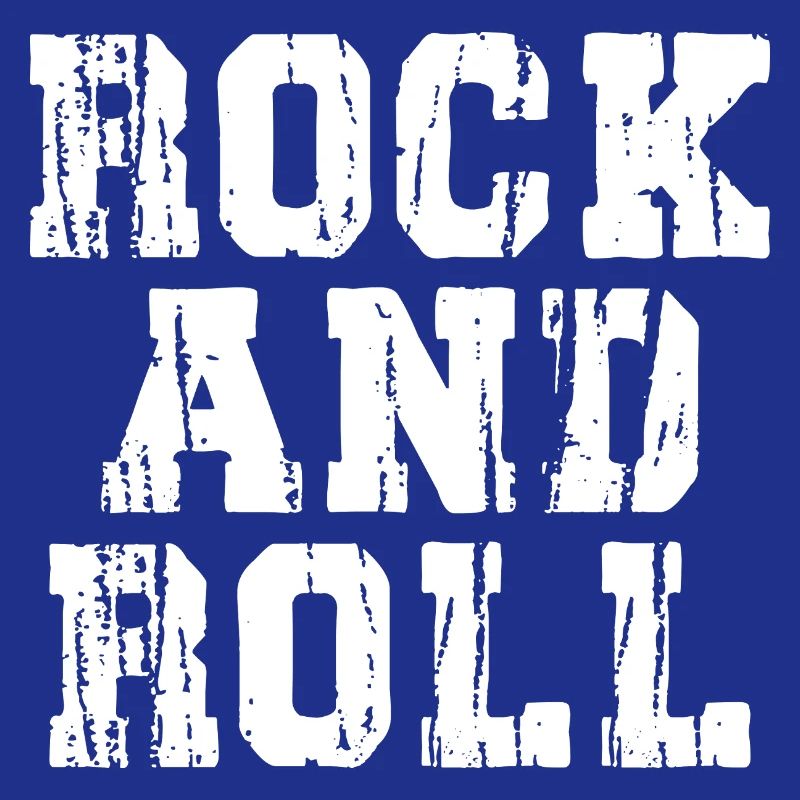Rock'n'Roll Distressed Text Logo