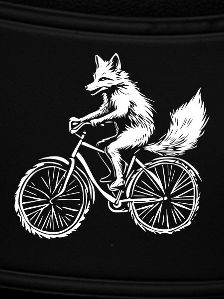 Funny Bicycle Fox