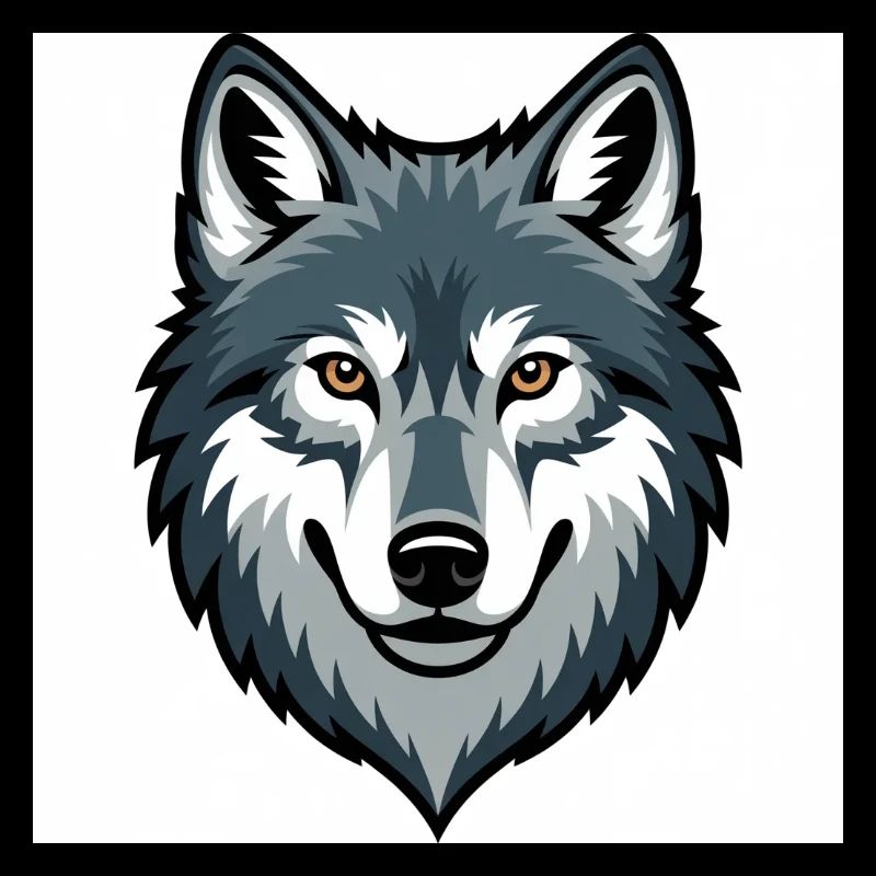 Wolf Head – illustration stylisée