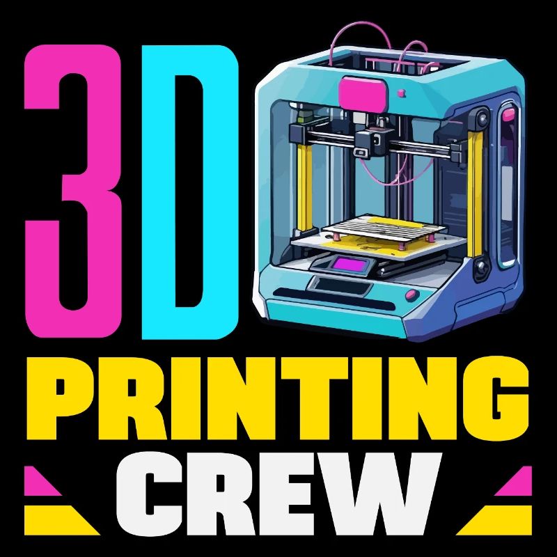 3D Druck Crew Maker Space Robotik Team Lustig