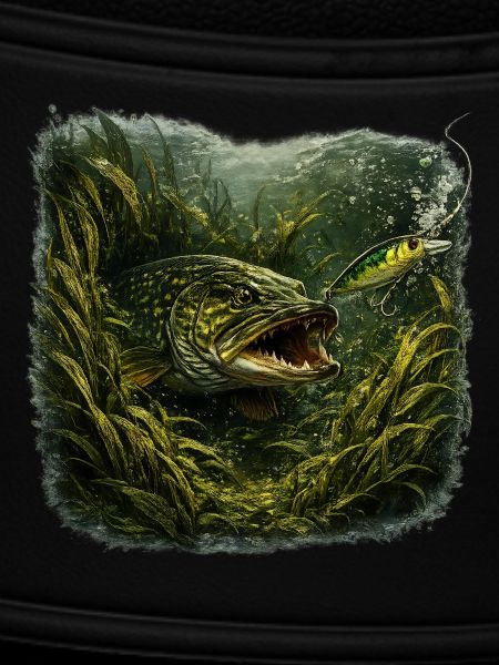 Hecht-Hinterhalt-Räuberfisch-Design