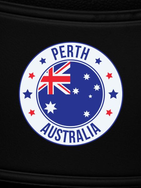 Perth Australia Round Flag Abzeichen