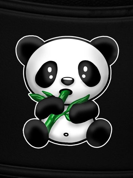 Panda with bamboo