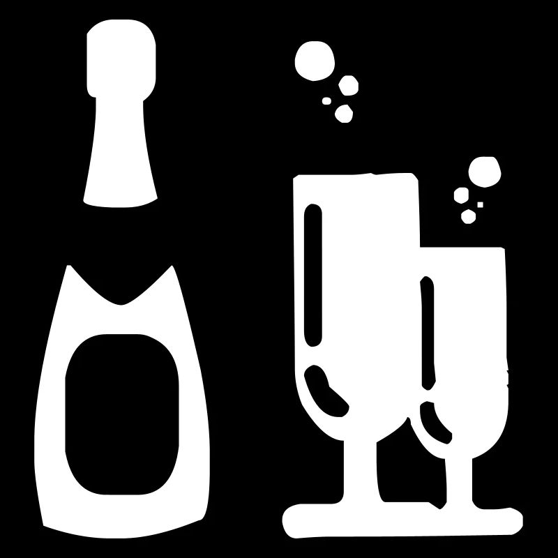 Vin mousseux avec verres