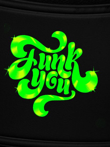 Grünes Neon-Punk-Textdesign