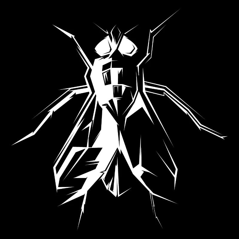 Mouche Mouche Mouche Symbole Icône Vector Art