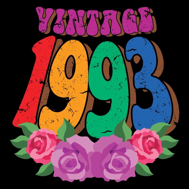 Fleur rétro 1993, 30 ans Cadeau 30e anniversaire