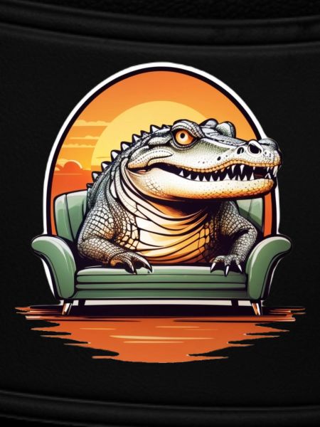 Alligator auf Sofa