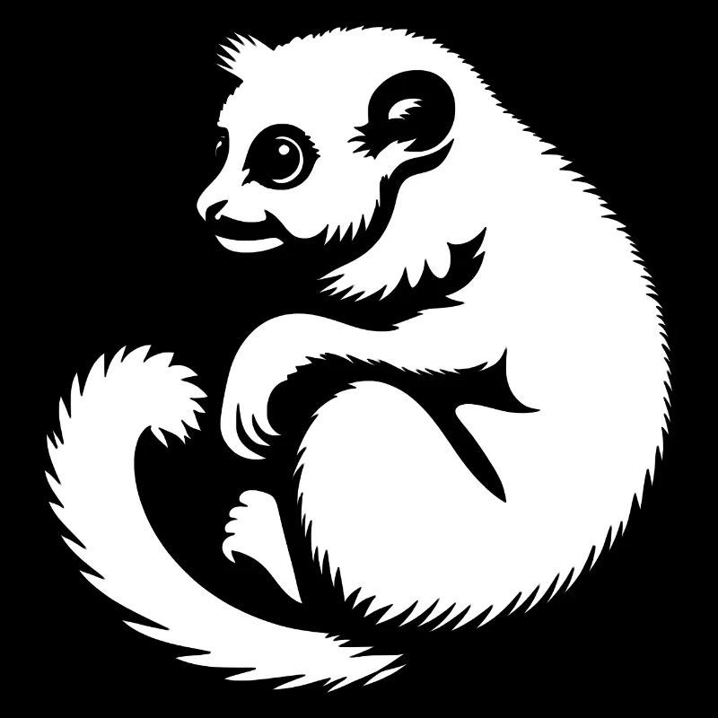 Loris Slowlori Silhouette Mammal