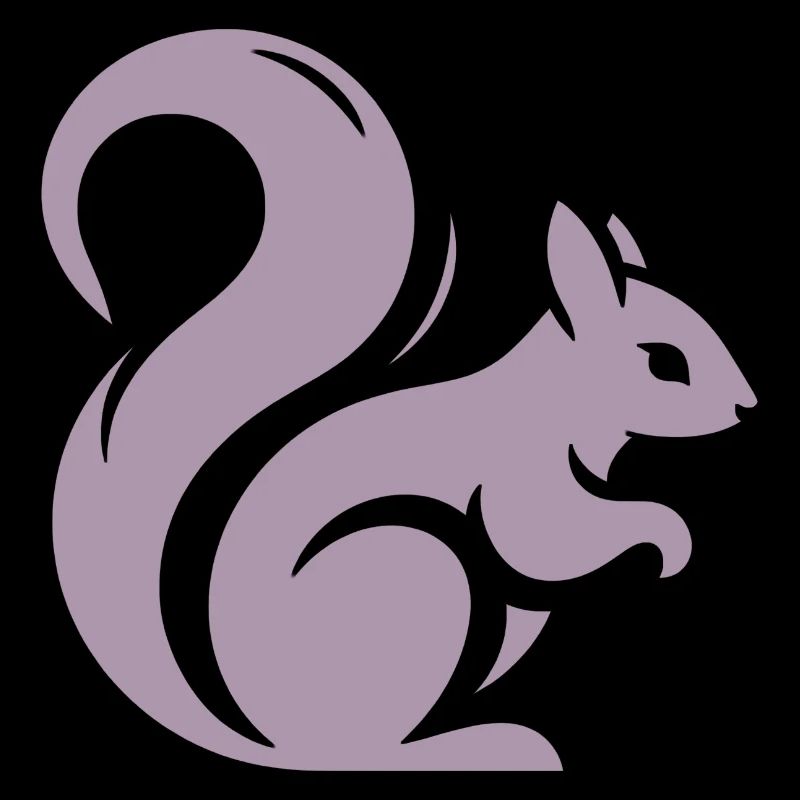 Minimalistische Eichhörnchen-Silhouette