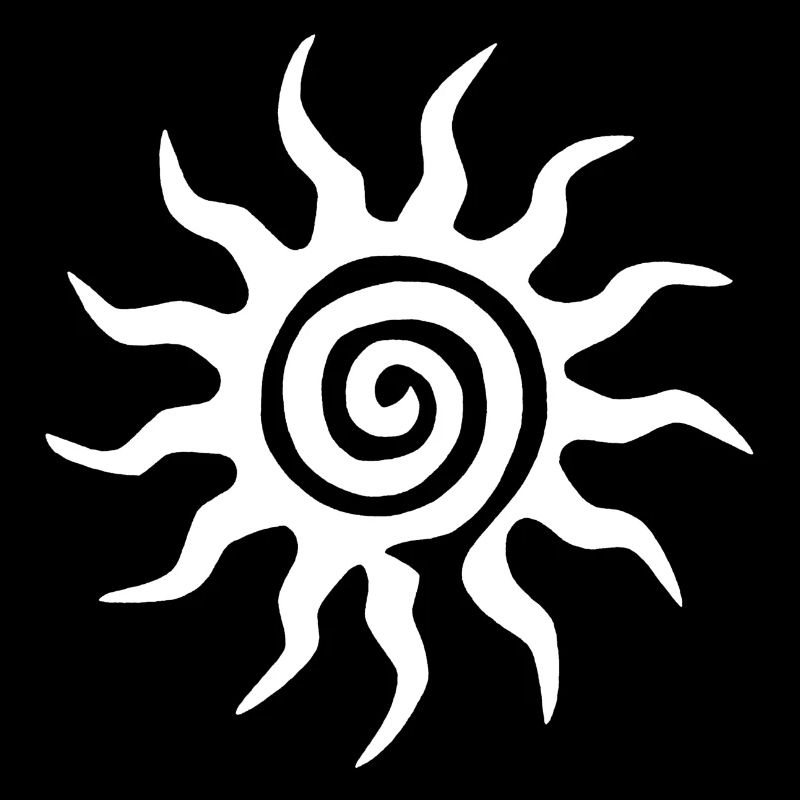 Soleil blanc en spirale