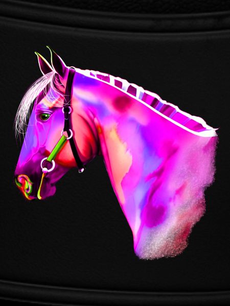 Neon-Pferdekopf Aquarell