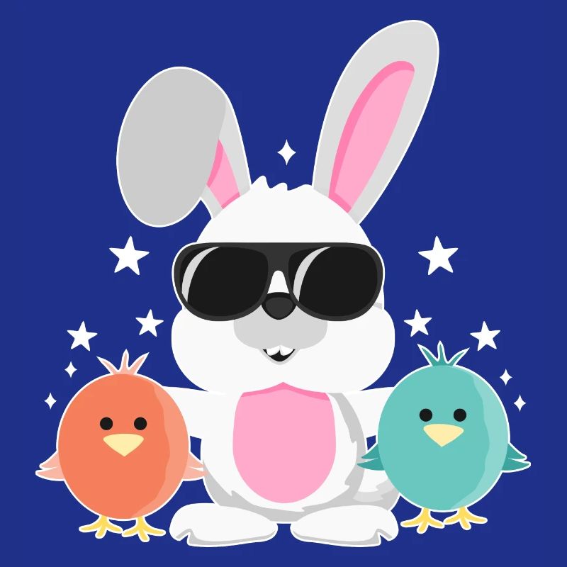 Bunny with Sunglasses, Chick, Rabbit, Easter Bunny